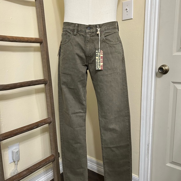 RRL Slim Fit Olive Jean